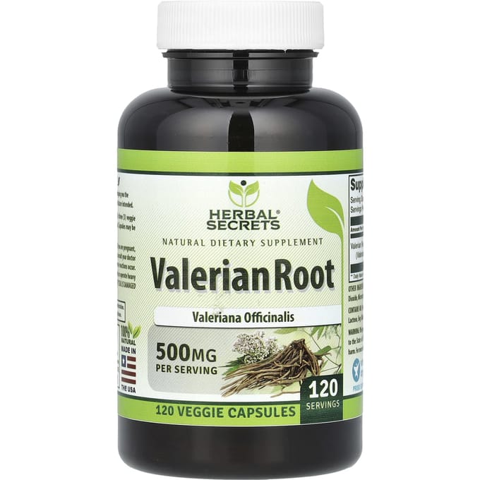 Secrets d'Herbes, Racine de Valériane, 500 mg, 120 Capsules Végétales