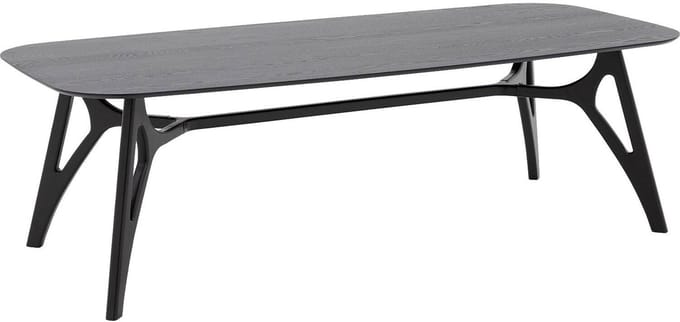 Goossens Trani Eettafel - Hout - 240 x 75 x 90 cm - Rechthoek - zwart