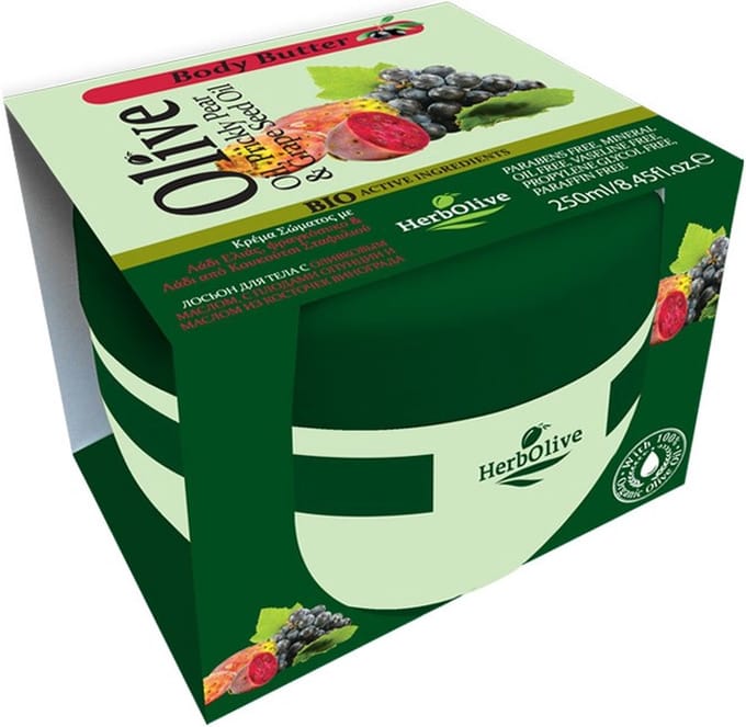 Herbolive Body Butter Olijfolie, Cactus & Druivenpit olie 250ml