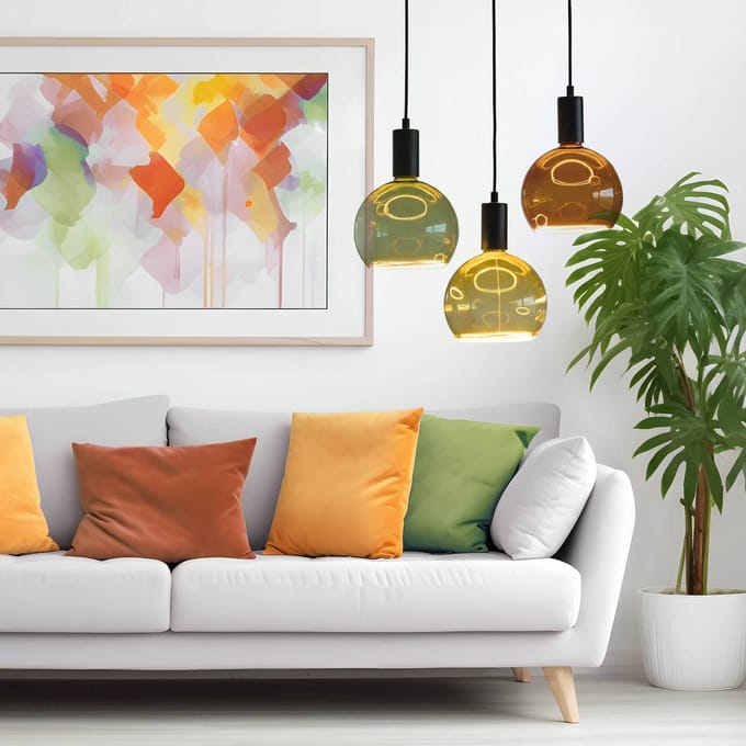 Segula LED globe lamp Zwevend, E27 oranje G200 6 W 922 dimbaar