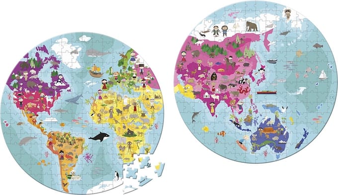 Janod - Puzzel - De wereld - Rond