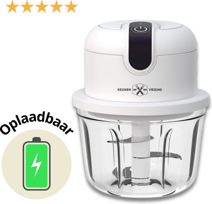 Keukenvriend © - Hakmolen - 350 ML - Draadloos - Krachtig - Foodprocessor - Kindervoeding - Hakmachine
