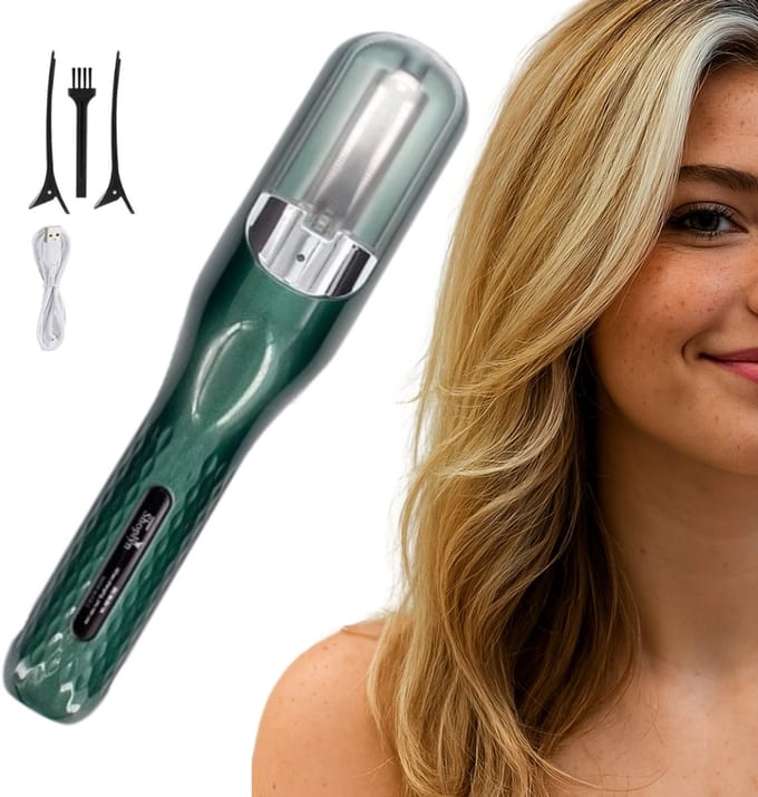 Split Ender voor Gespleten Haarpunten Incl. 5 Accessoires - Multistyler Split Remover Draadloos - Split End Trimmer - Donker Groen