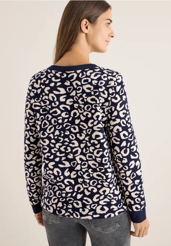 Sweatshirt met leopatroon