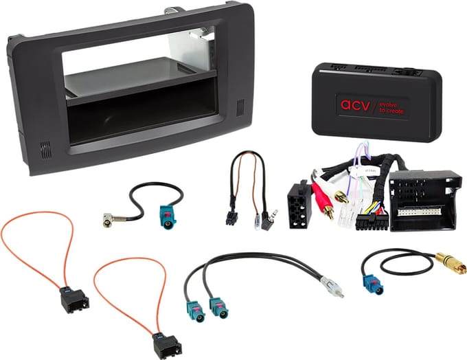 2-DIN-set met vak Mercedes-voertuigen LFB/analoog/antenne