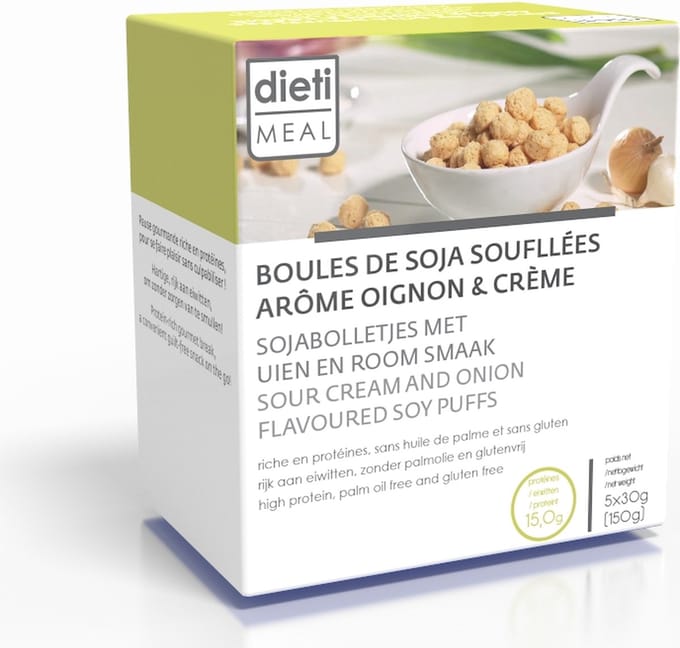 Dieti Cream Onion Soja Balletjes - 5 stuks - Snack