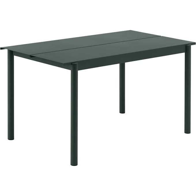 Muuto Linear Steel Tafel - 140 x 75 cm - donkergroen