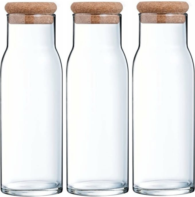 Luminarc Karaf Funambule 1 liter met KurkStop - 3 Stuks