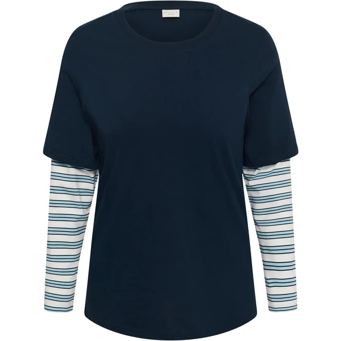 Dames-T-shirt met lange mouwen KAFFE Curve Kclorinda
