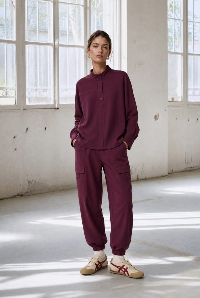 Angelika top technical jersey | Cherry - Cherry / S