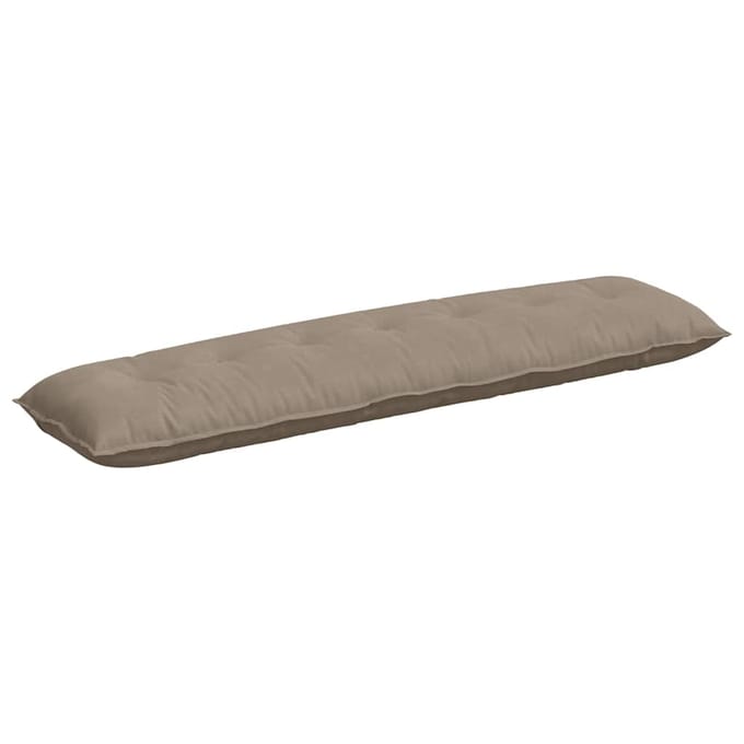 vidaXL - Rugkussen - Taupe - 200 - x - 50 - cm - Microvezel - Stof