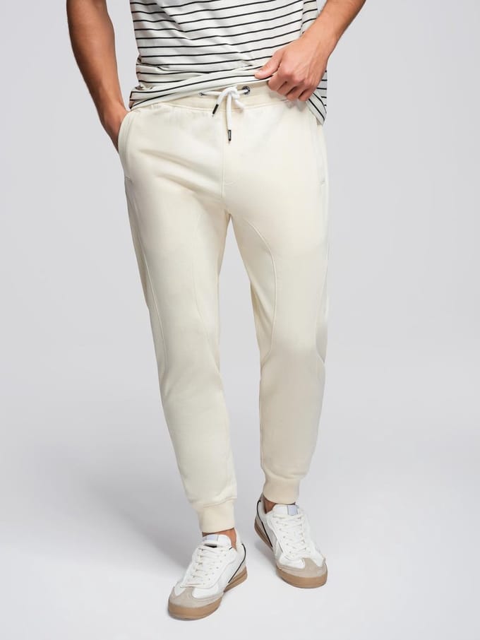 OMBRE Broek - Regular Fit - Katoen - Effen Crème S