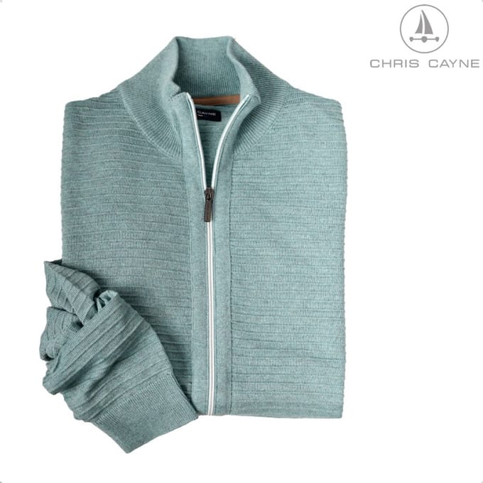 Chris Cayne - Vest 9403 groen uni korte rits zomer - maat XXL