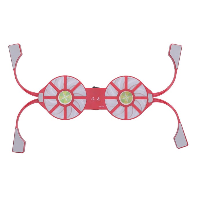 Refroidisseur pliable pour ordinateur portable 4 couleurs, double ventilateur, grand volume d'air, dissipateur thermique(rouge ) rouge