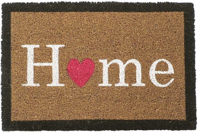 Items deurmat - home - naturel - kokosvezel/rubber - 60x40 cm - droogloopmat