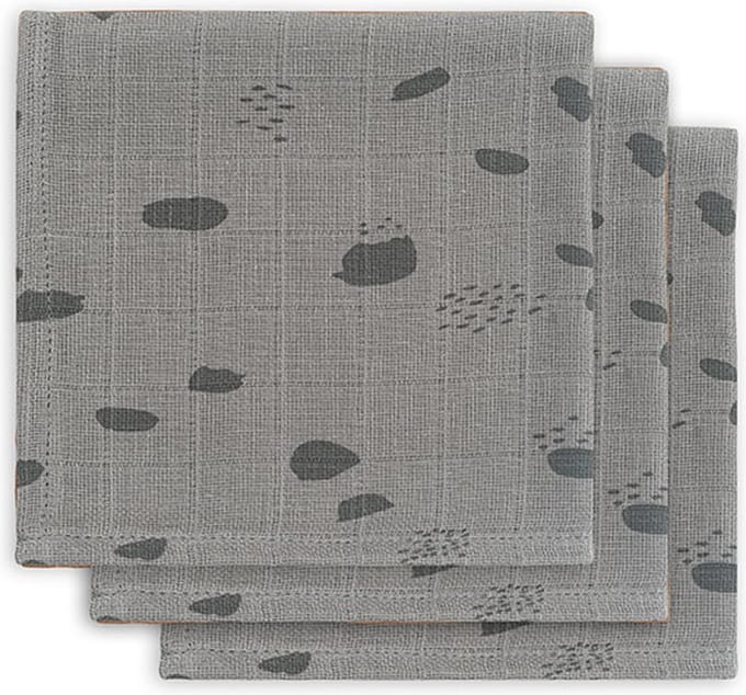 Jollein Hydrofiel Monddoekje Spot - Storm Grey - 3 Stuks