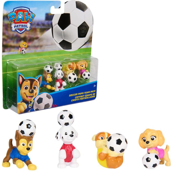 Paw Patrol Pup Squad Figures 4Pack Football Pups