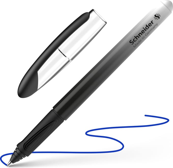 Schneider rollerball - Voyage - Black + white - penpunt M - S-187661