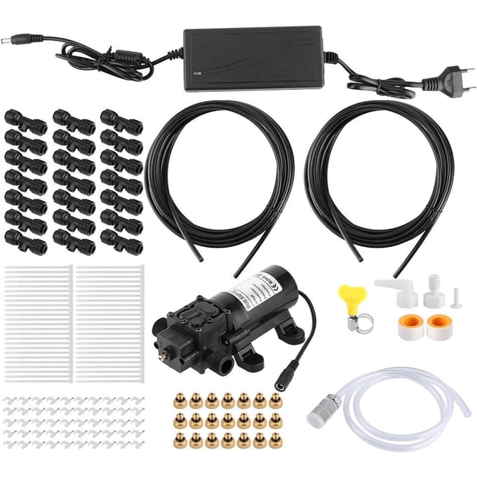 Système de Refroidissement par Pulvérisation Basse Pression Électrique Domestique 15M 21-Buses black