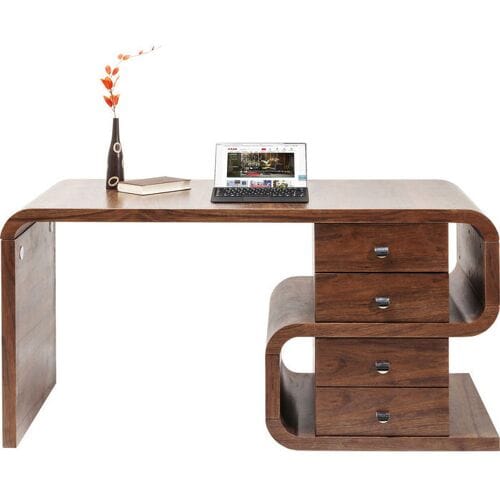 Walnoot design bureau met lades 150x70cm Kare Design Snake