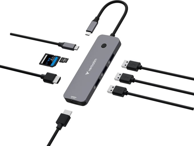 Verbatim USB-C Pro Multiport-hub met 8 poorten