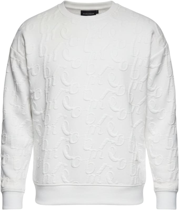 OMBRE Sweater - Loose Fit - Lange Mouw - Geen Sluiting Gebroken wit L