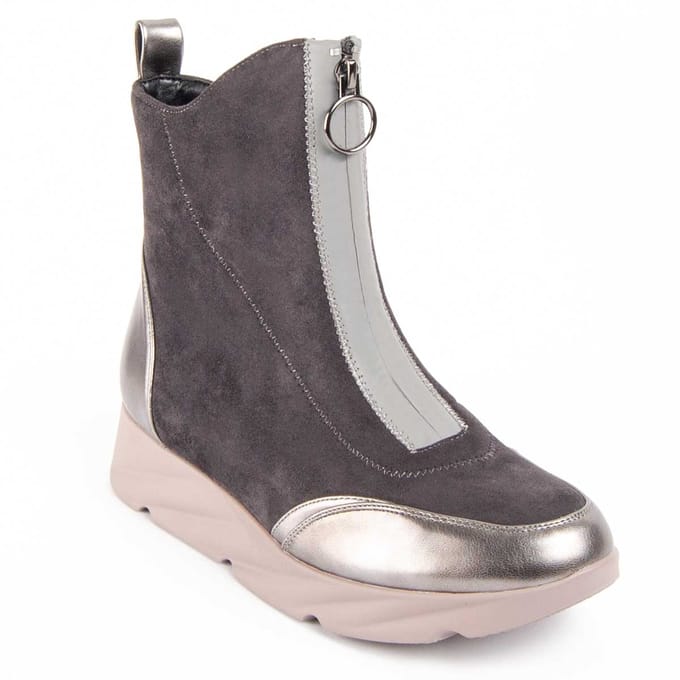 Botín De Cuña Para Mujer.  Montevita  Calig6  100965 37 gray