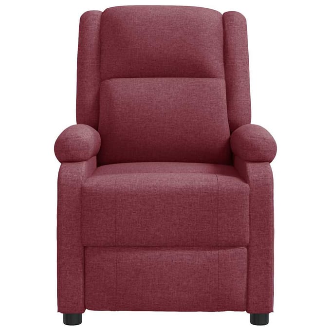 vidaXL - Fauteuil - verstelbaar - stof - wijnrood