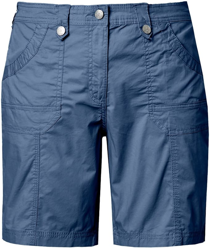 Ulla Popken - Dames - Cargo-bermuda comfortabele tailleband 4-pocket model - Denim blauw - Maat 58
