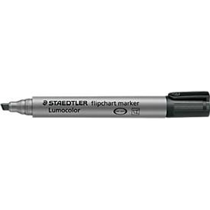 STAEDTLER flipchartmarker Lumocolor zwart, 2-5 mm, wigvormige punt