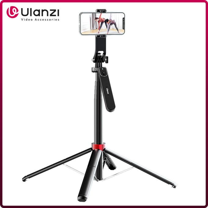 Ulanzi MA09 Smartphone Statief Bluetooth Selfie Stick Desktop Statief voor iPhone 12 13 14 GoPro Card Camera Live Streaming Video MA09