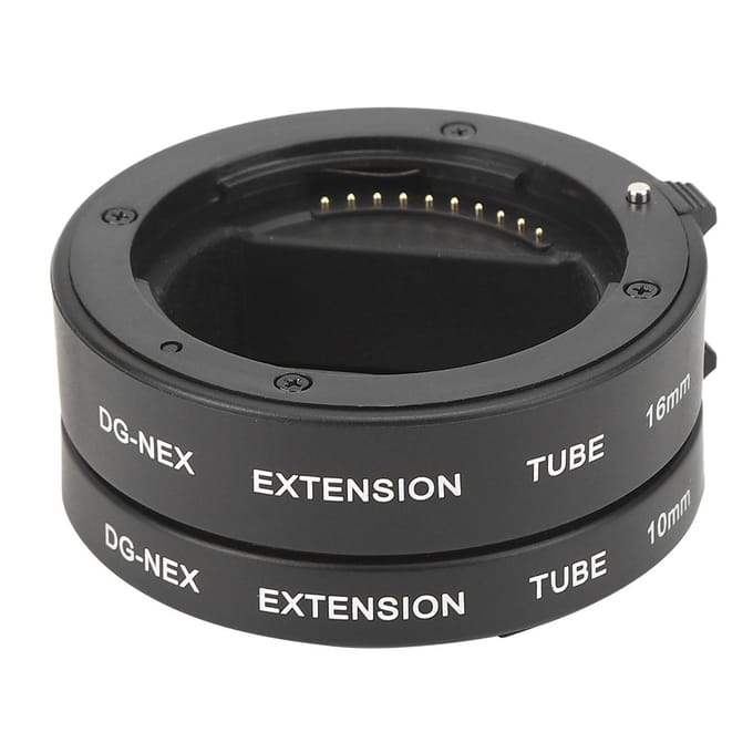 10mm16mm Macro Adapter Ring Automatische Scherpstelling Verlengbuis voor Sony NEX E-Mount Camera black