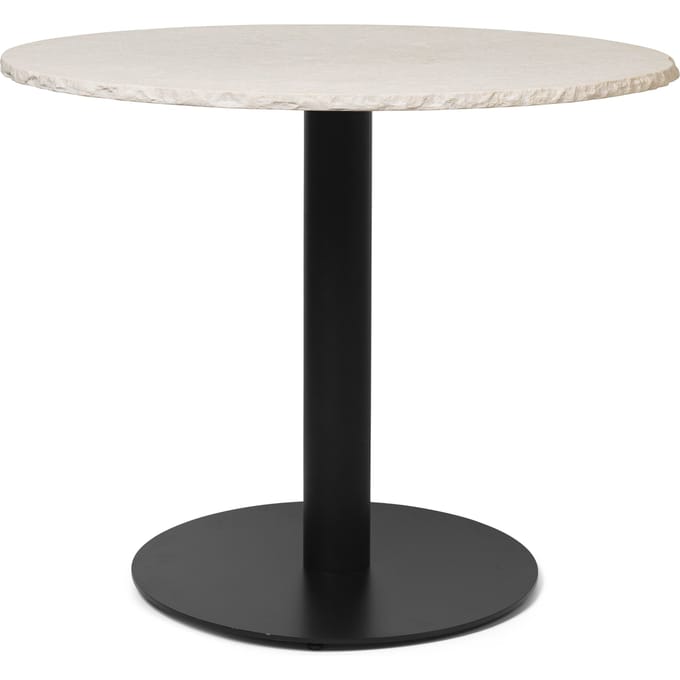 Ferm Living - Mineral eettafel 90 x 90 cm - bianco curia/black - zwart