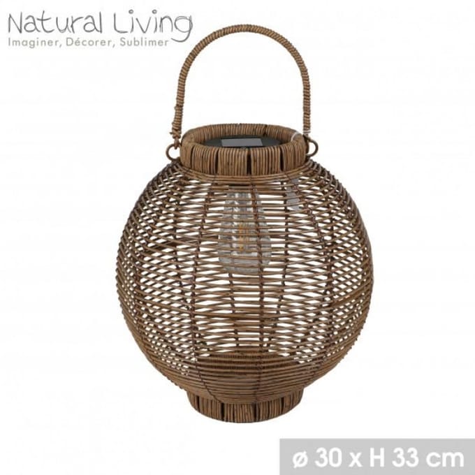 SOLAR MOOD" zonne-lantaarn Irene van plastic Ø30 × H33 cm