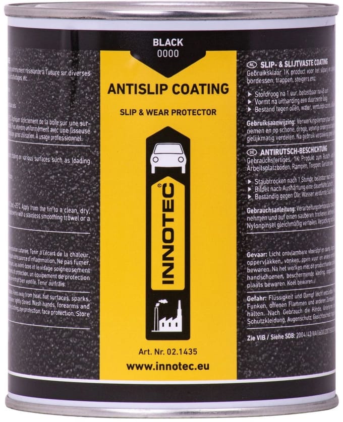 Antislip Coating Zwart 1L Duurzame Verf Tegen Uitglijden