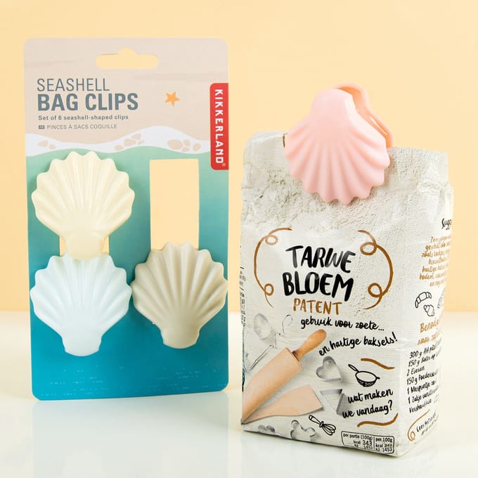 Schelp Bag Clips (set Van 4) van Kikkerland