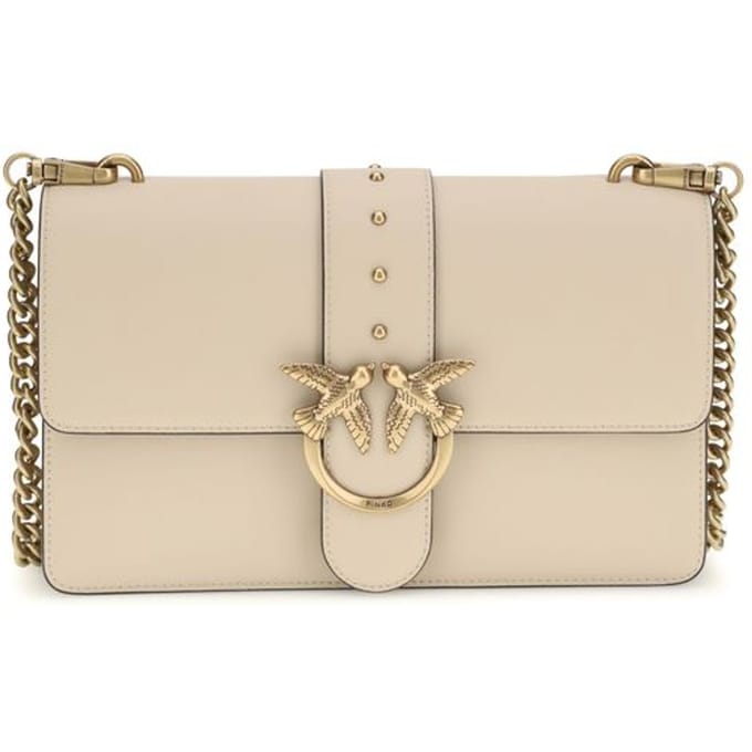 PINKO schoudertas Love One Classic ST. CL. Beige - Smoke Grey - Antique Gold