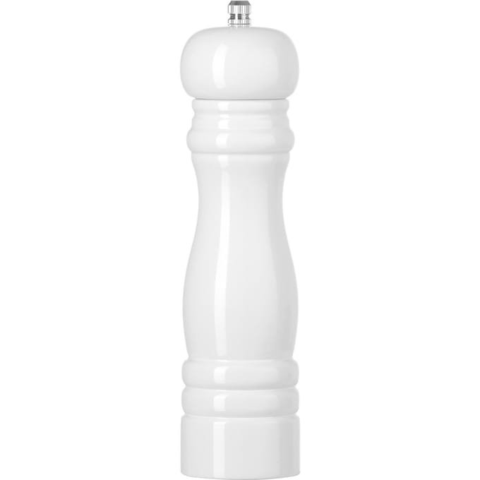 HENDI Houten zoutmolen – keramisch maalmechanisme – wit – 215 mm