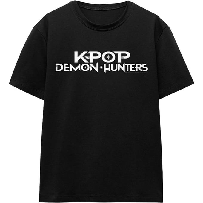 K-Pop Demon Hunters Dames/Dames Logo T-Shirt (Zwart, Wit)