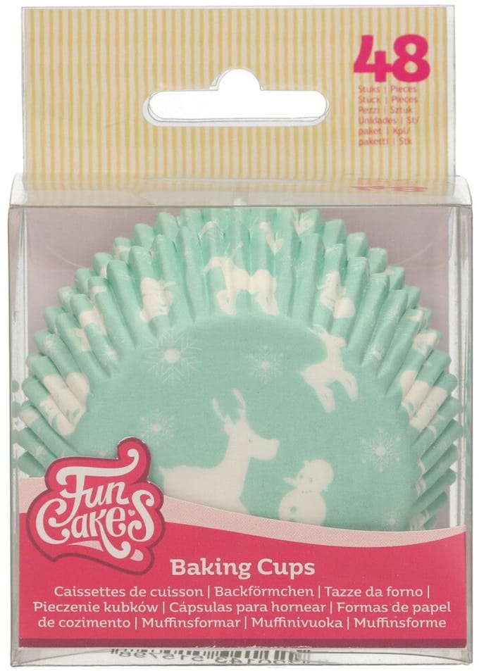 FunCakes Baking Cups - Winter Wonderland - 48 Stuks - Cupcake Vormpjes Papier
