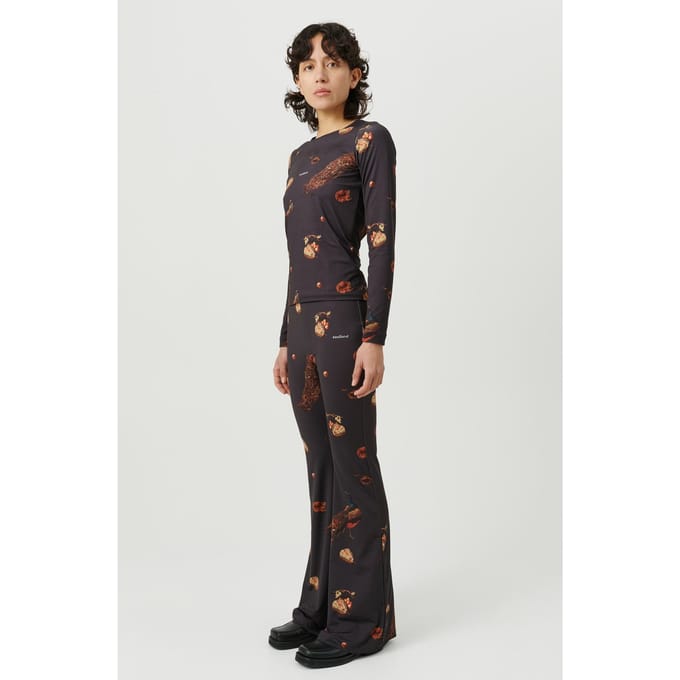 Soulland Roca Top Black Aop Taglia: M/L | Maglie a manica lunga Outlet | Unisex | Nero