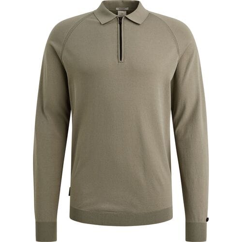 Polo Shirt Lange Mouw Cast Iron Longsleeve Half-Zip Polo Groen
