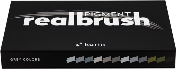 Karin Realbrush Pigment Set Grey Colors Collection 12 kleuren