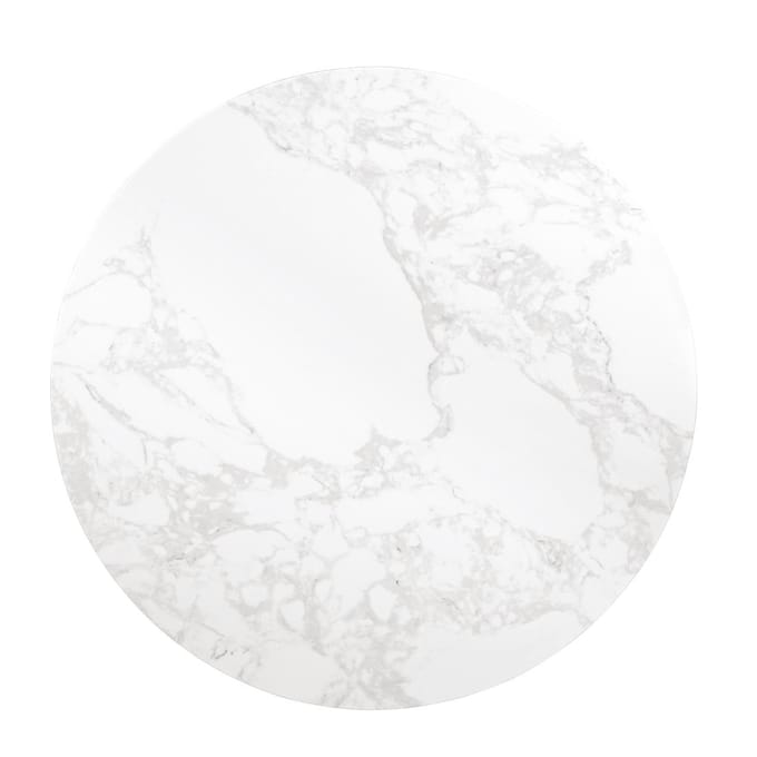 Rond Bolero Tafelblad met Wit Marmereffect 600 Mm - DC300
