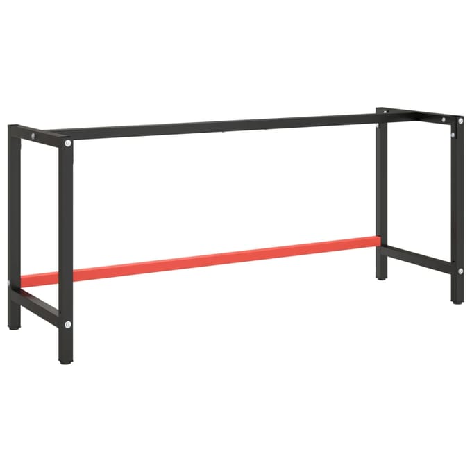 vidaXL - Werkbankframe - 180x57x79 - cm - metaal - matzwart - en - matrood