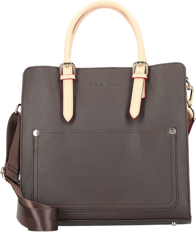 bugatti Handtas Schoudertas Ella Top Handle Darkbrown Bruine