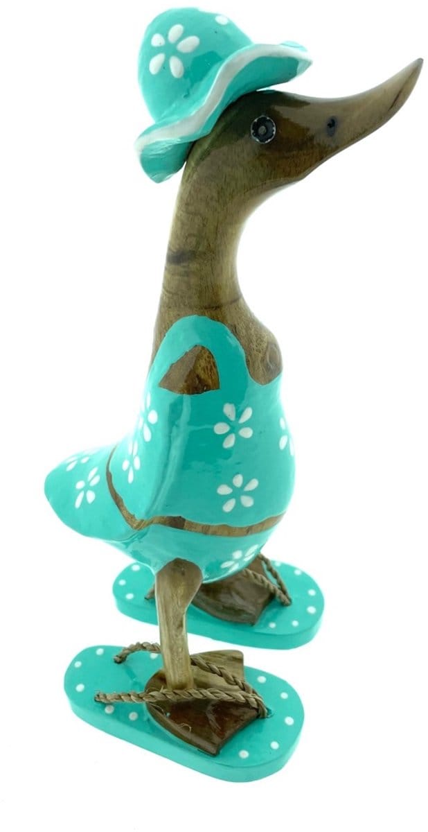 Houten eend Lauren L turquoise