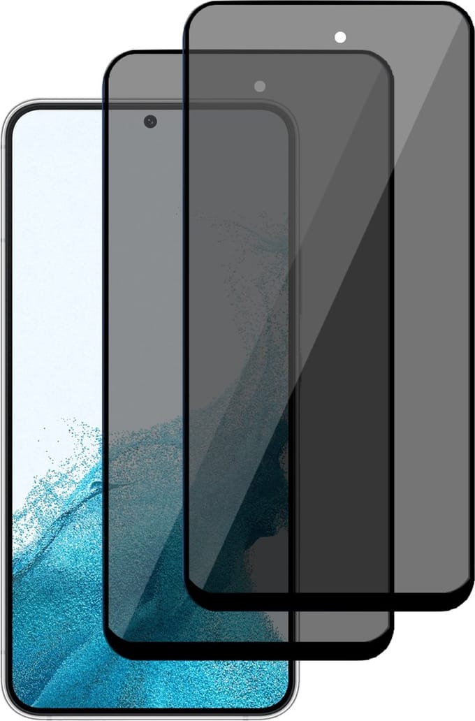 Privacy Screenprotector geschikt voor Samsung S22+ - Privé Beschermglas Screen Protector Glas - 2 Stuks