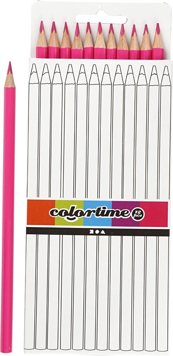 Creativ Company Colortime colouring pencils - Pink 12pcs.