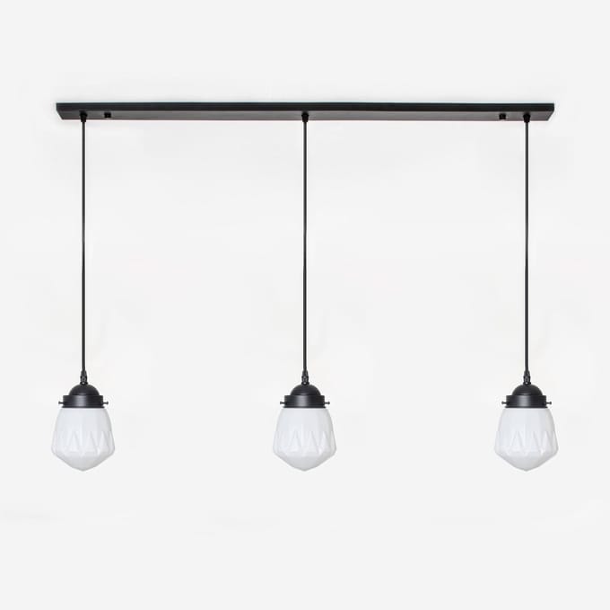 3 x Rocket lampen aan plafondbalk Moonlight - Art Deco Trade